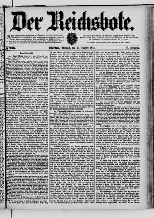 Der Reichsbote vom 21.10.1874