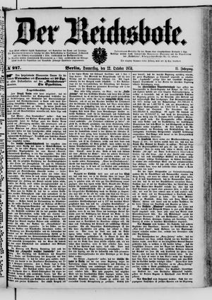 Der Reichsbote on Oct 22, 1874