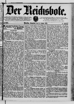 Der Reichsbote vom 31.10.1874