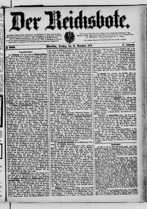 Der Reichsbote vom 10.11.1874