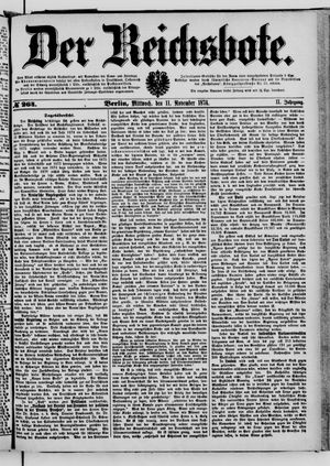 Der Reichsbote vom 11.11.1874
