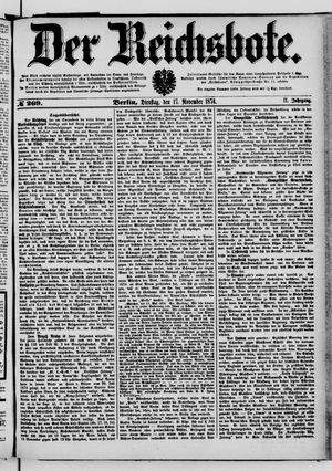 Der Reichsbote vom 17.11.1874