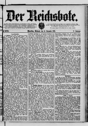 Der Reichsbote vom 18.11.1874