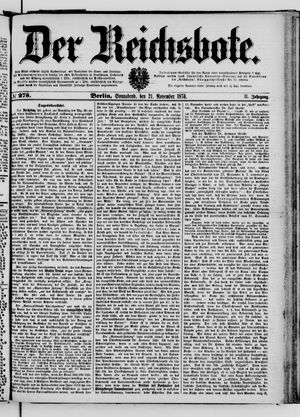 Der Reichsbote vom 21.11.1874