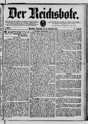 Der Reichsbote vom 26.11.1874