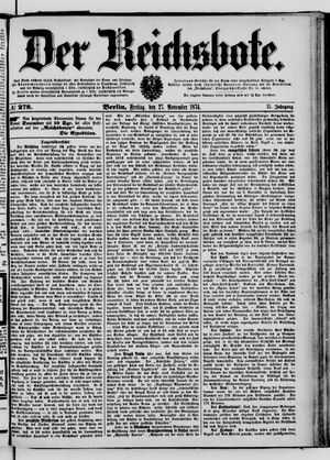Der Reichsbote vom 27.11.1874