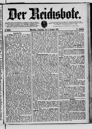 Der Reichsbote vom 03.12.1874