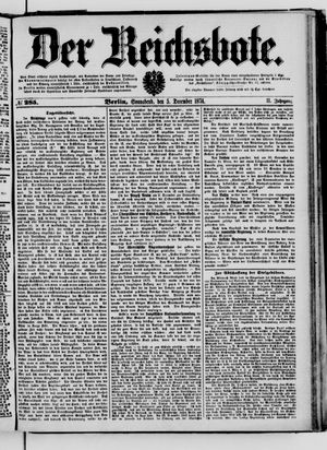 Der Reichsbote vom 05.12.1874