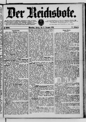 Der Reichsbote vom 11.12.1874