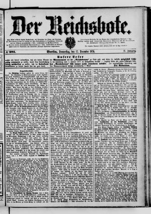 Der Reichsbote vom 17.12.1874