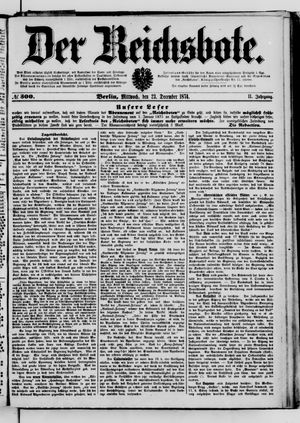 Der Reichsbote vom 23.12.1874