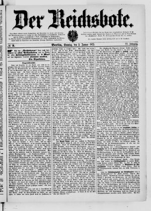 Der Reichsbote on Jan 3, 1875