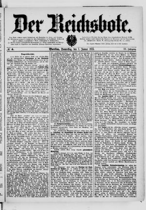 Der Reichsbote vom 07.01.1875