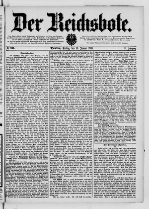 Der Reichsbote on Jan 15, 1875