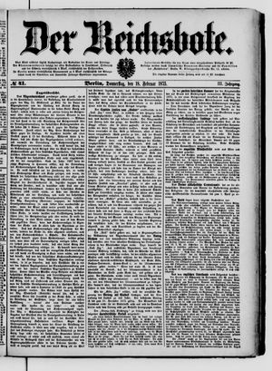 Der Reichsbote vom 18.02.1875