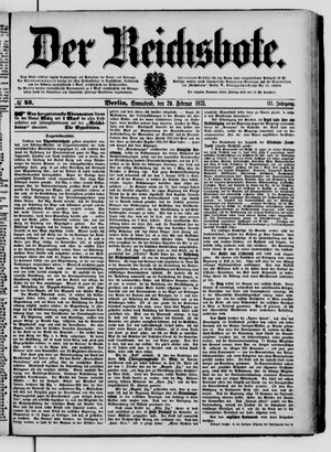 Der Reichsbote on Feb 20, 1875