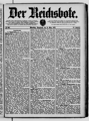 Der Reichsbote vom 13.03.1875