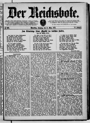 Der Reichsbote vom 21.03.1875