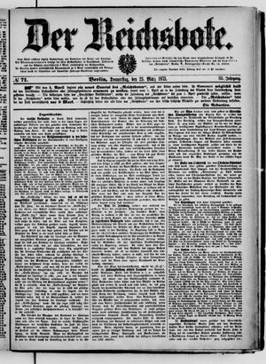 Der Reichsbote on Mar 25, 1875