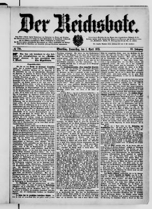 Der Reichsbote on Apr 1, 1875