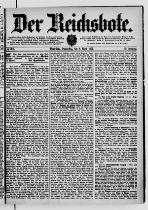 Der Reichsbote on Apr 8, 1875