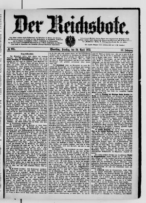 Der Reichsbote vom 20.04.1875