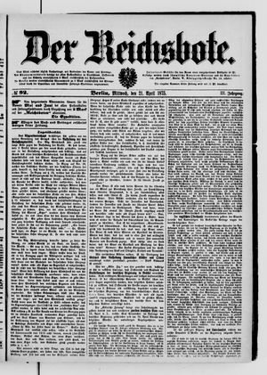 Der Reichsbote vom 21.04.1875