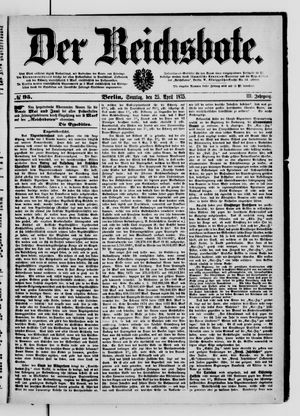 Der Reichsbote vom 25.04.1875