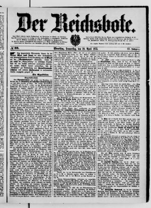 Der Reichsbote vom 29.04.1875