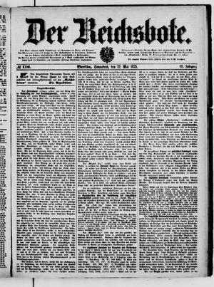 Der Reichsbote on May 22, 1875