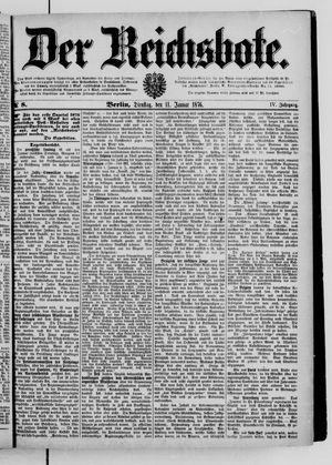 Der Reichsbote vom 11.01.1876