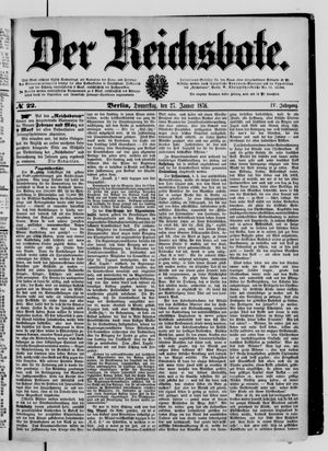 Der Reichsbote vom 27.01.1876