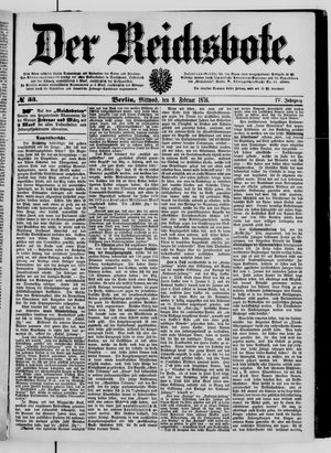 Der Reichsbote vom 09.02.1876