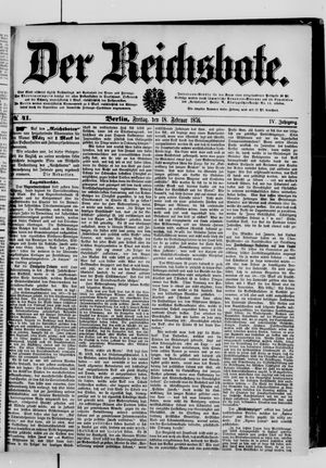 Der Reichsbote vom 18.02.1876
