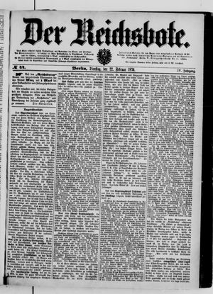 Der Reichsbote on Feb 22, 1876
