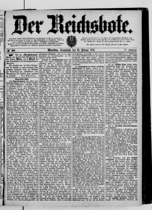 Der Reichsbote on Feb 26, 1876