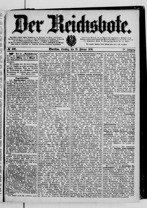 Der Reichsbote on Feb 29, 1876