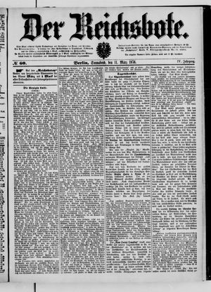 Der Reichsbote vom 11.03.1876