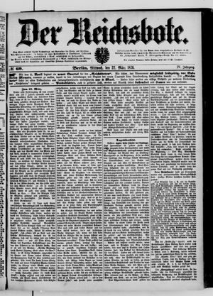 Der Reichsbote on Mar 22, 1876