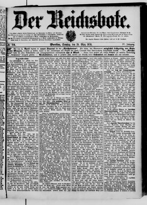Der Reichsbote vom 26.03.1876