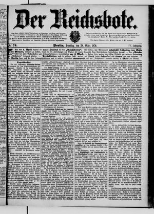 Der Reichsbote vom 28.03.1876