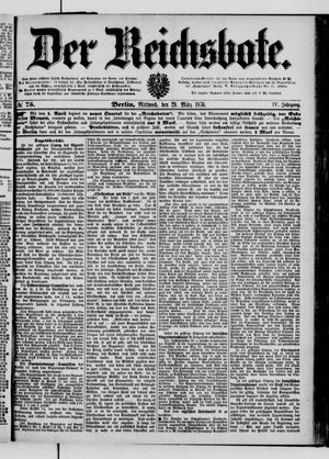 Der Reichsbote on Mar 29, 1876