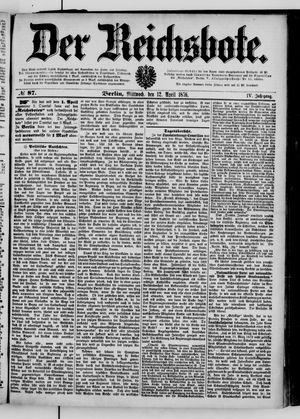 Der Reichsbote vom 12.04.1876
