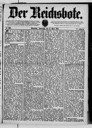 Der Reichsbote vom 13.04.1876