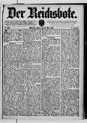Der Reichsbote on Apr 14, 1876