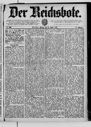 Der Reichsbote vom 21.04.1876