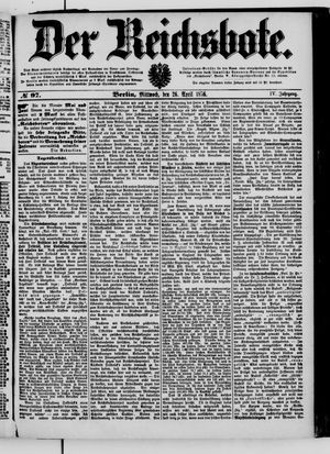 Der Reichsbote vom 26.04.1876