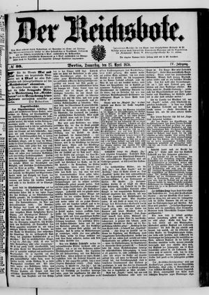 Der Reichsbote on Apr 27, 1876