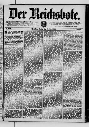 Der Reichsbote vom 28.04.1876