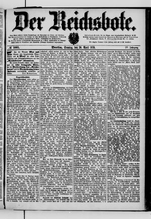 Der Reichsbote vom 30.04.1876
